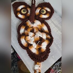 Vintage Crochet OWL Decor, 70s